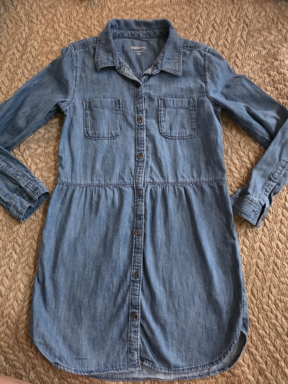 GAP Blue Denim Button-Front Girl's Dress